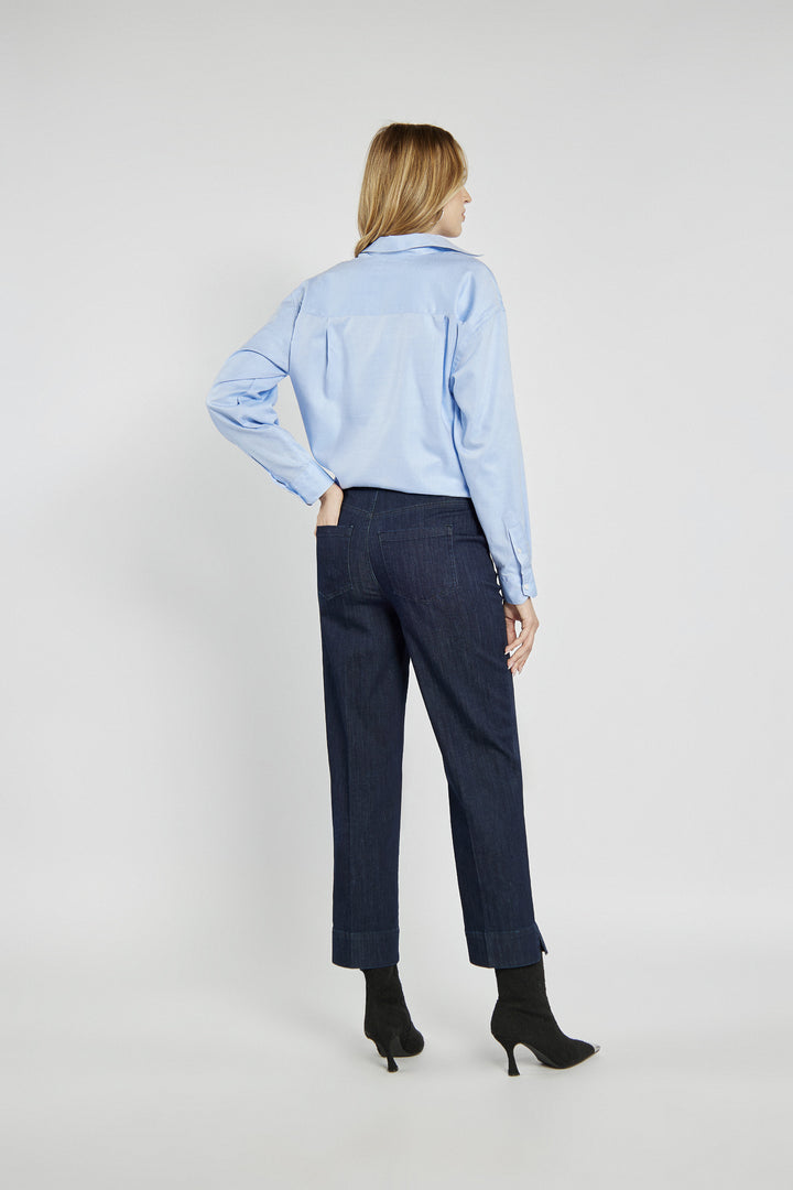 Navy blue Campione pants with cuffs
