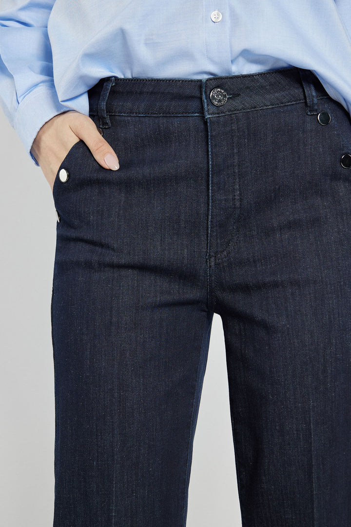 Navy blue Campione pants with cuffs