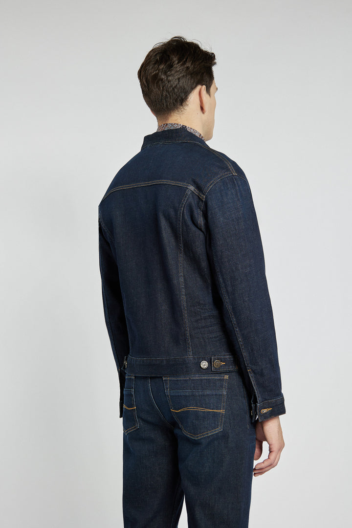 Classic Campione men's denim jacket in navy blue