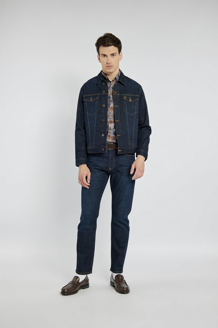 Classic Campione men's denim jacket in navy blue