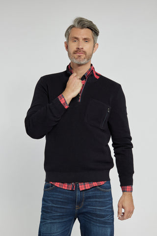 Campione men's navy blue sweater with zipper