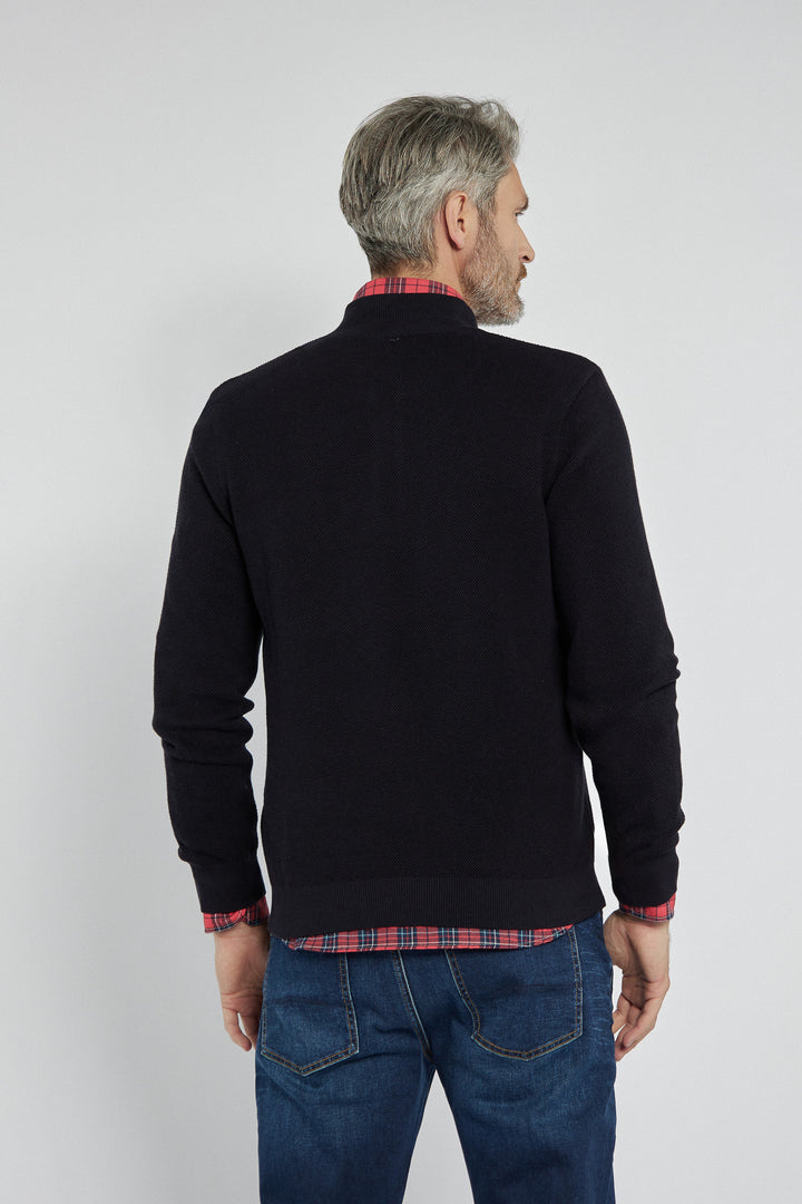 Campione men's navy blue sweater with zipper
