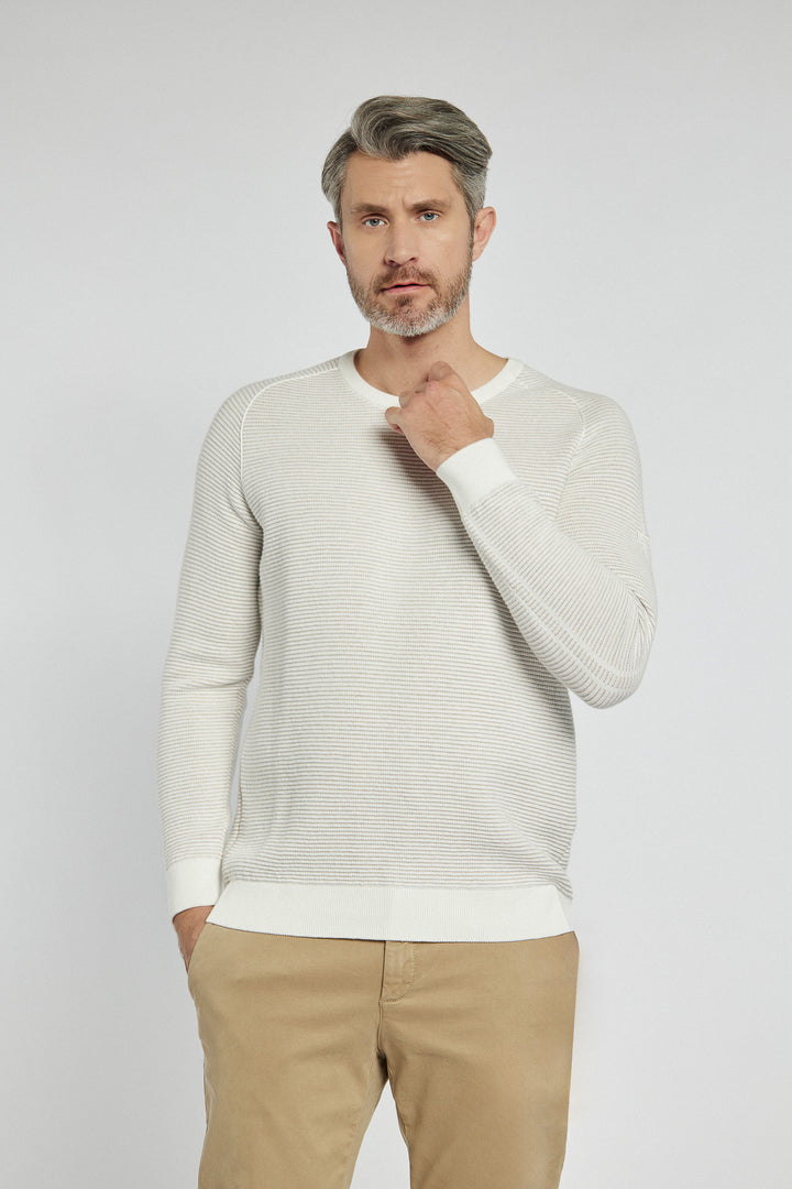 Men's Campione ribbed beige sweater