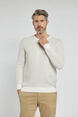 Men's Campione ribbed beige sweater