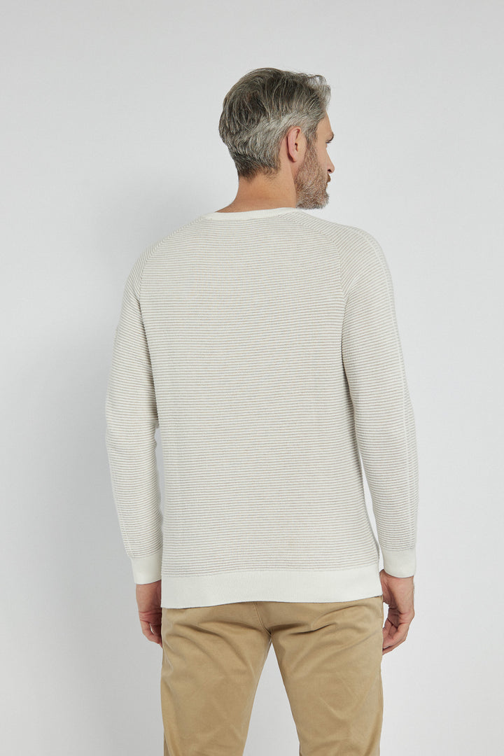 Men's Campione ribbed beige sweater