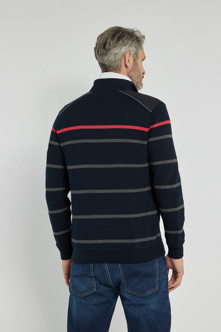 Campione men's striped sweater with zipper