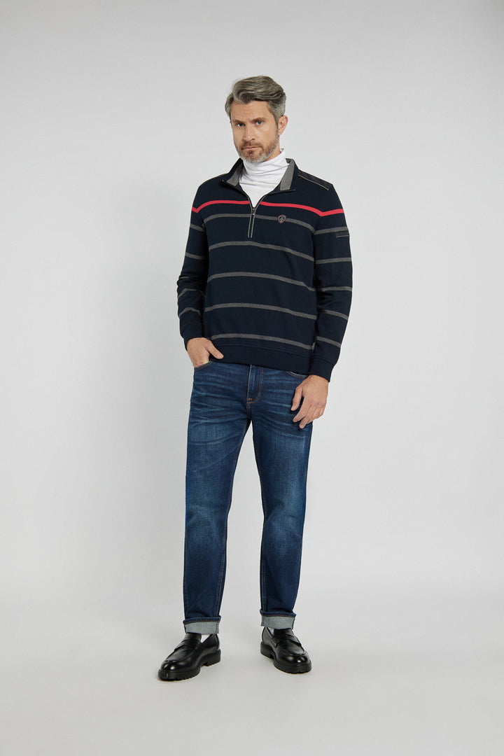 Campione men's striped sweater with zipper