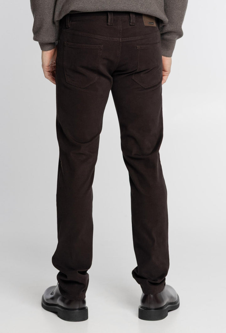 Alberto Men's Brown Regular Fit Jeans