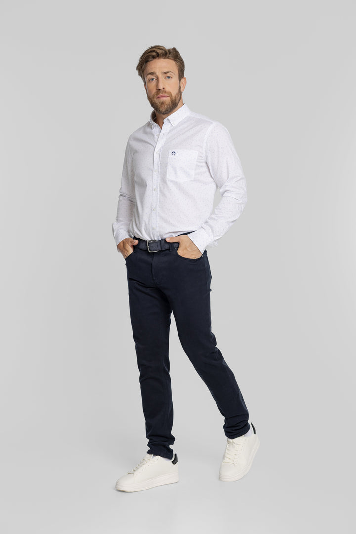 Alberto Herren-Jeans Navy Regular Fit