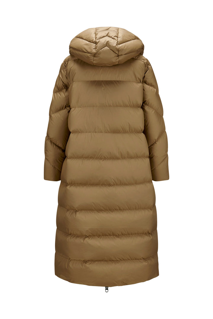 Long Down Jacket with Natural Filling