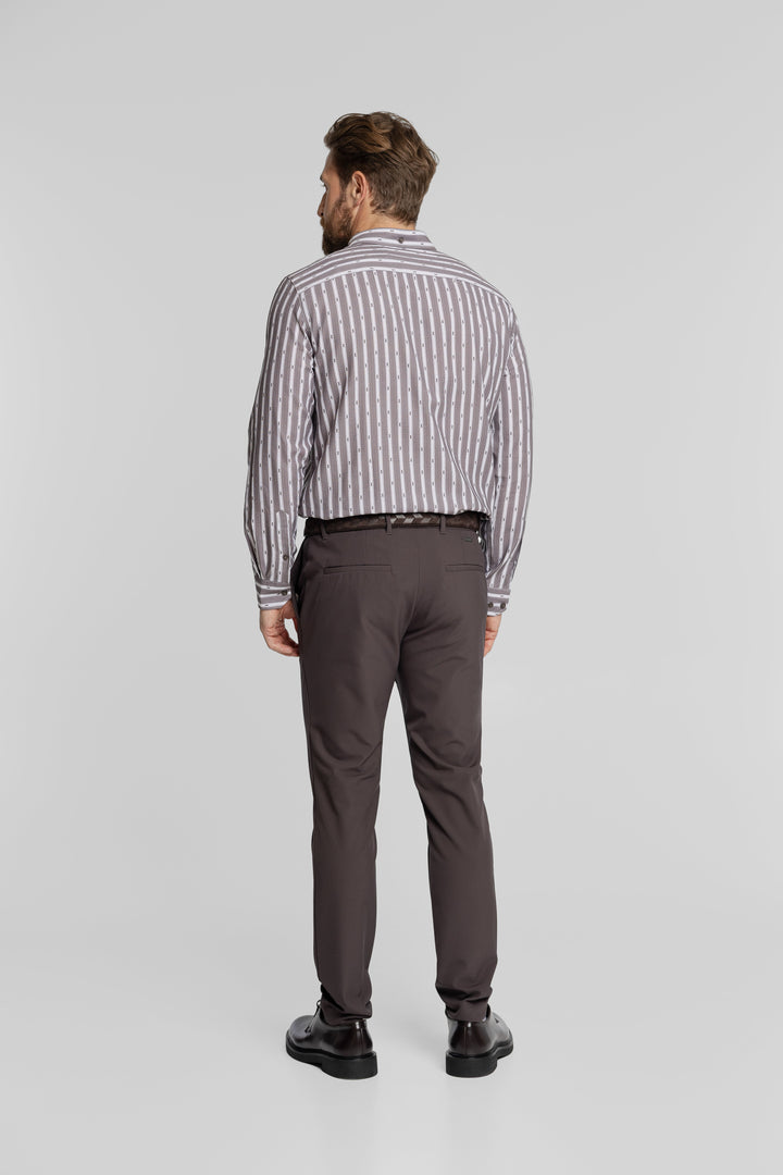 Alberto Brown Slim Fit Chinos
