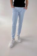 Alberto Slim Fit Cotton Trousers in a Summer Shade