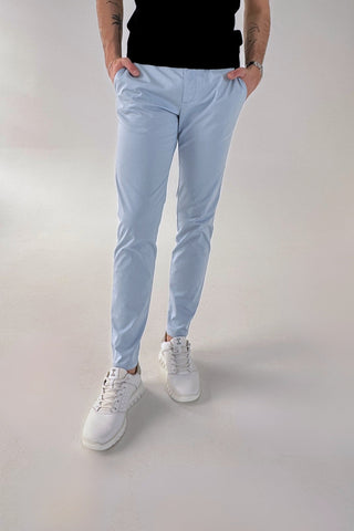 Cotton slim fit pants in holiday color