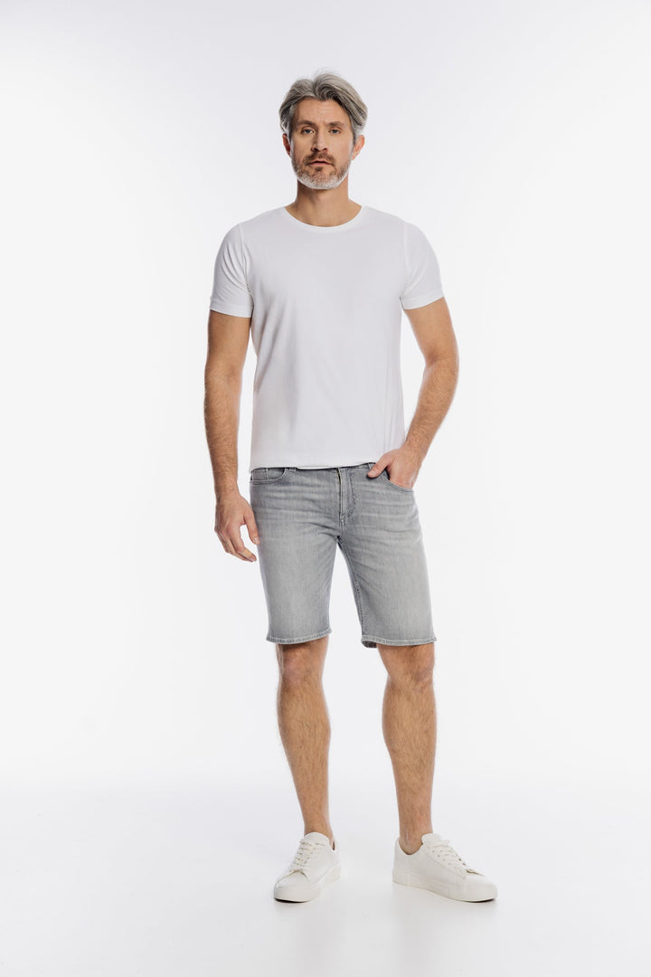 Alberto Grey Denim Shorts with a Light Wash