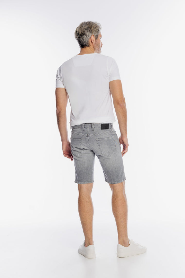 Alberto Grey Denim Shorts with a Light Wash