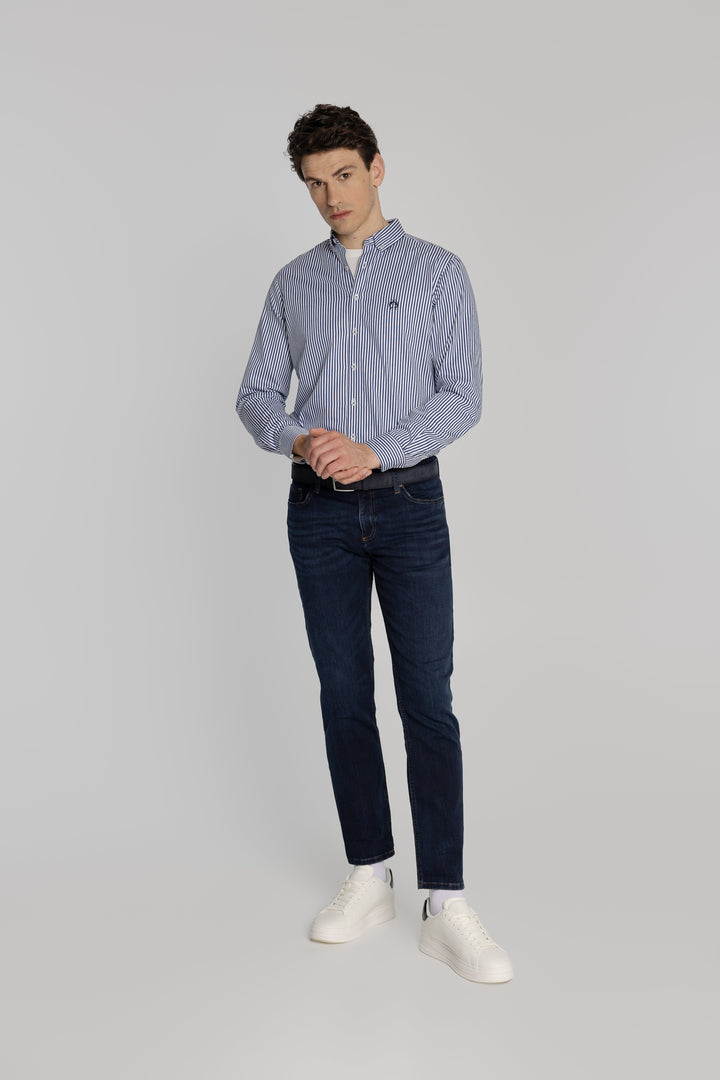 Alberto Men's Navy Slim Fit Jeans