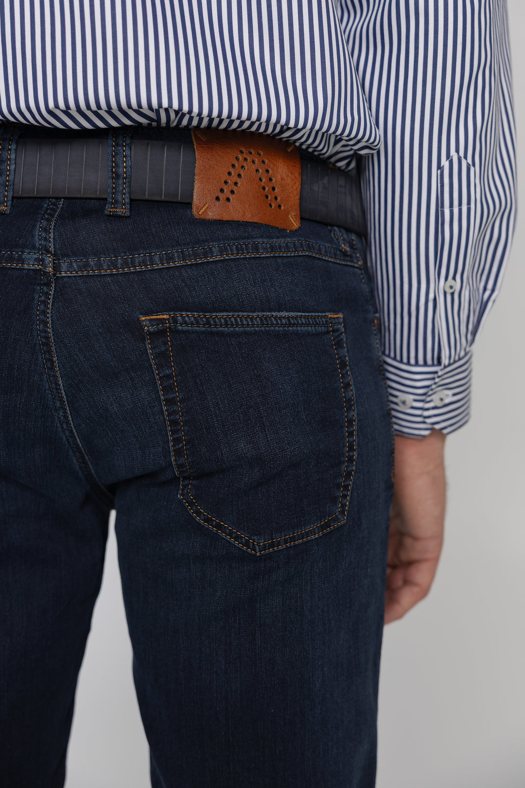 Alberto Men's Navy Slim Fit Jeans