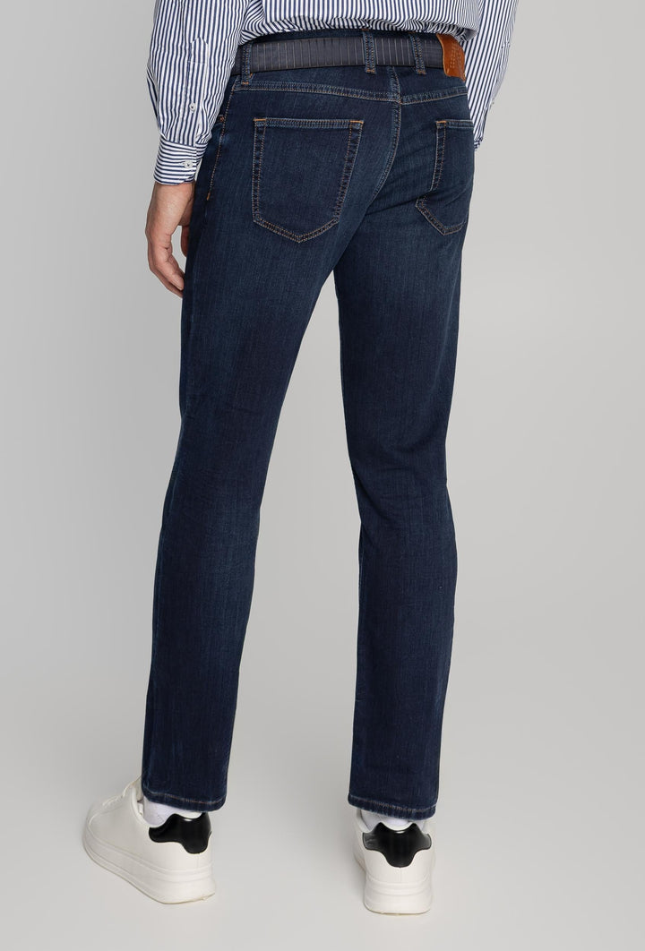 Alberto Men's Navy Slim Fit Jeans