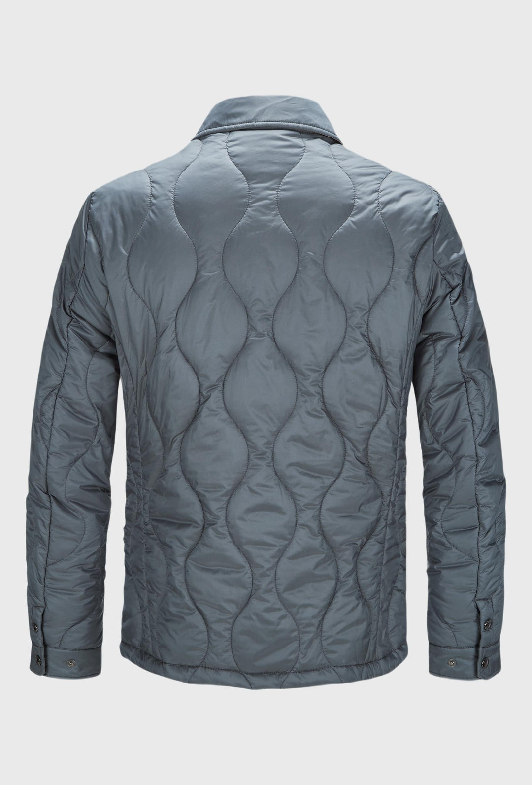 Blaue Jacke mit zwei großen Brusttaschen mit Knopfverschluss