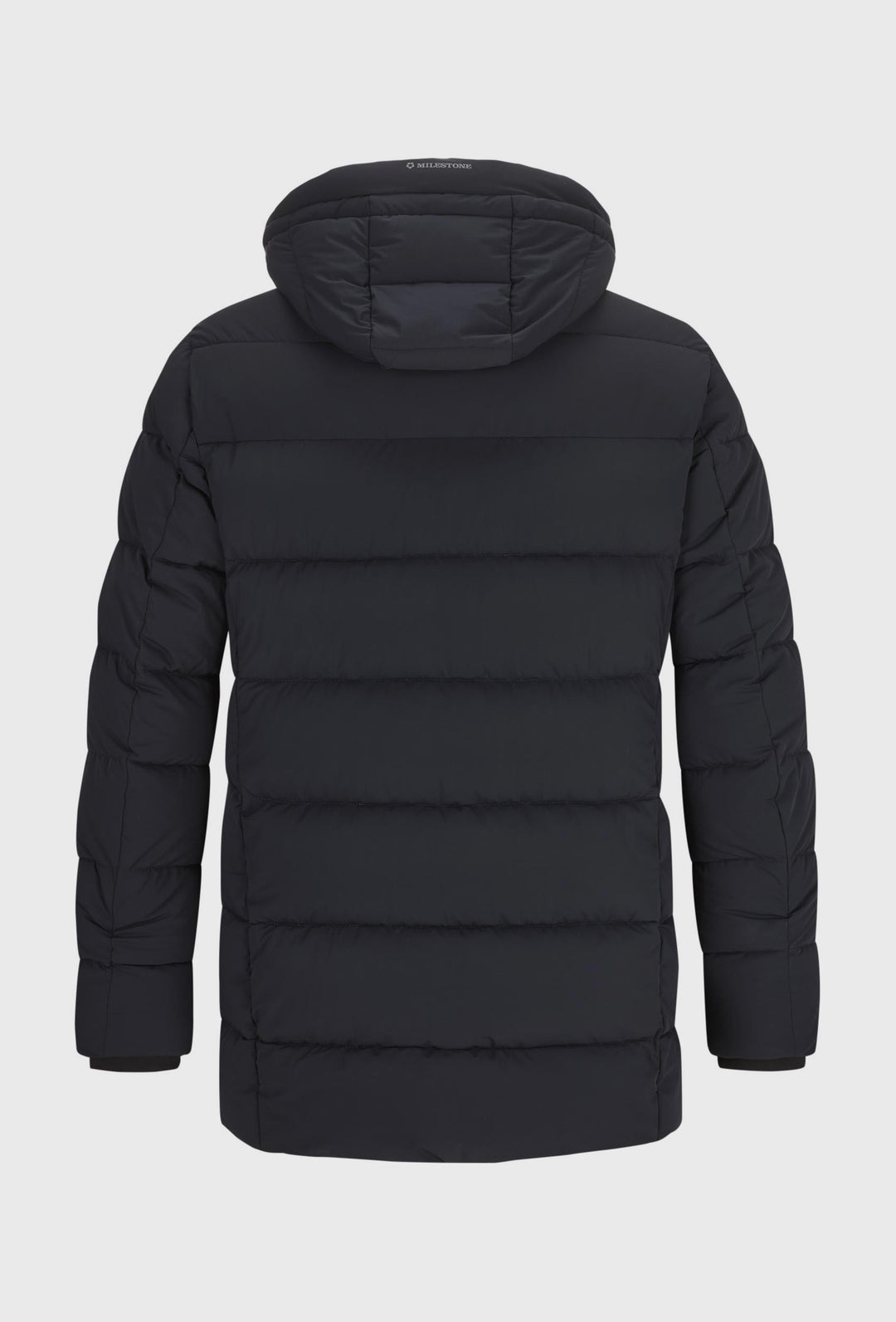 Men's Long Quilted Hooded Jacket