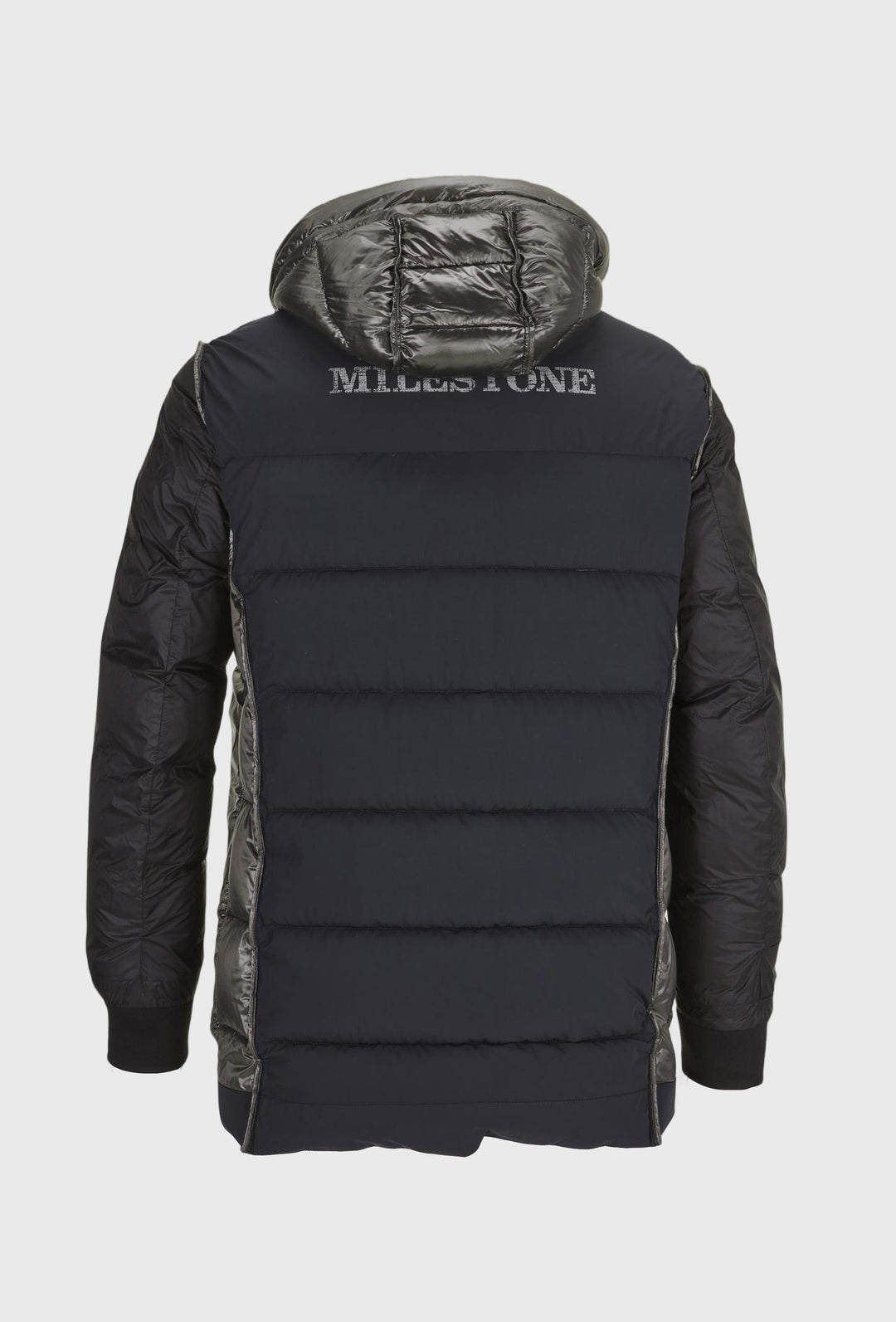 Men's Long Quilted Hooded Jacket
