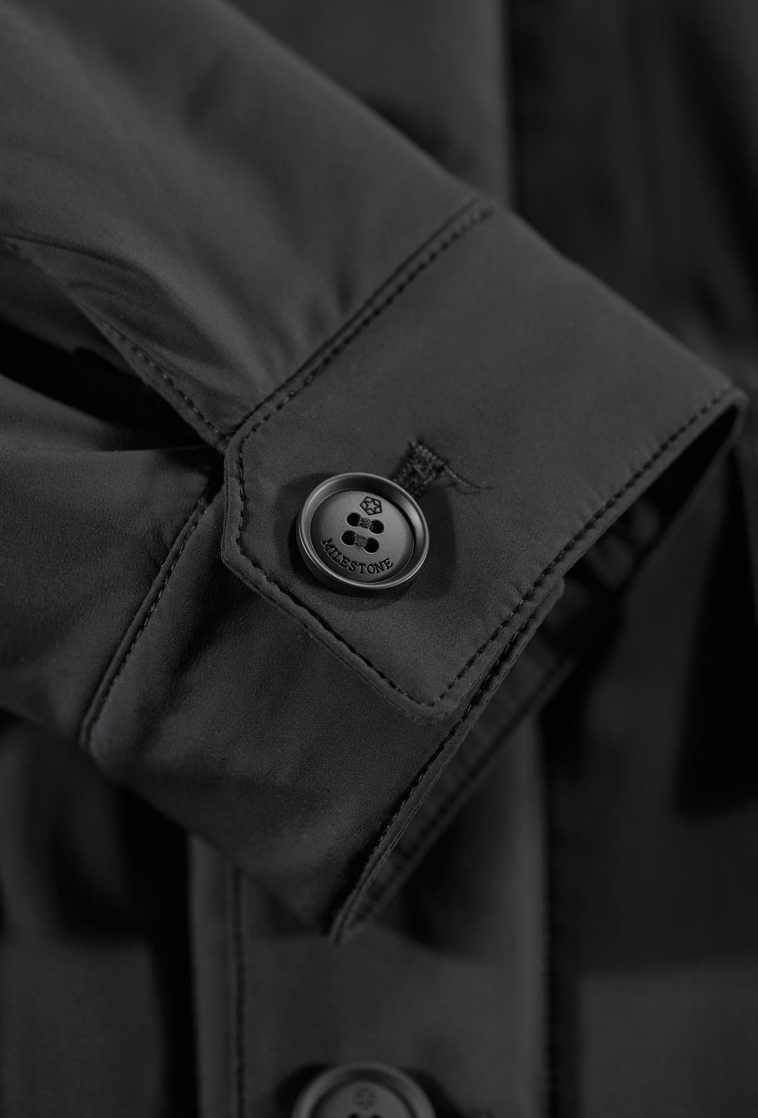 Black Long Jacket with Inner Quilted Gilet