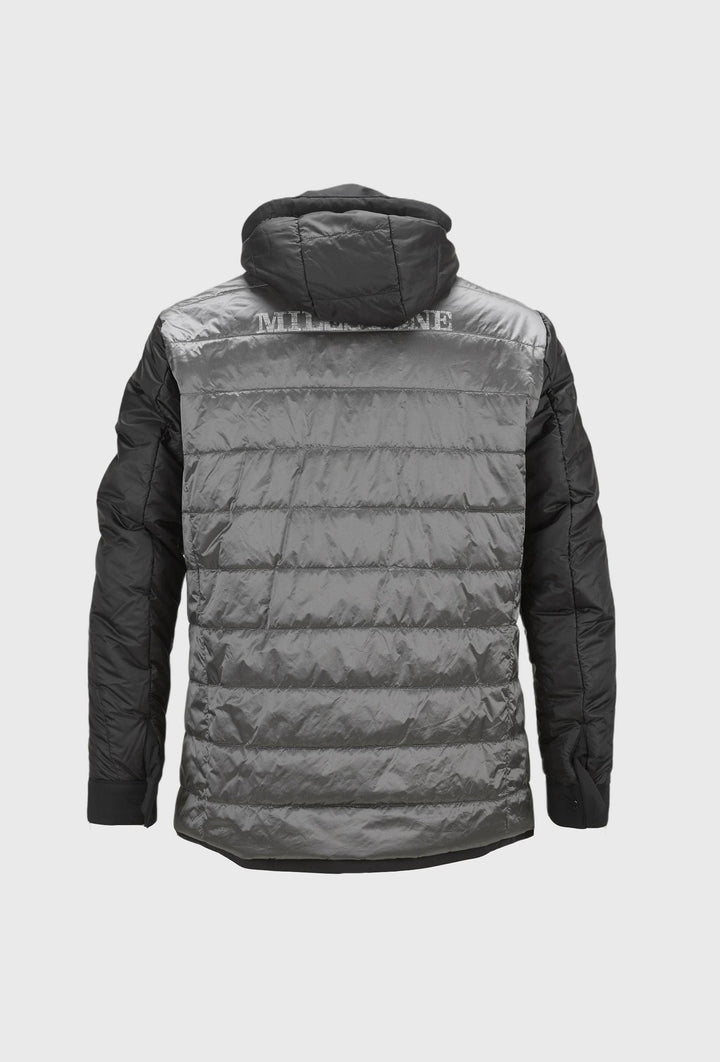 Black Long Jacket with Inner Quilted Gilet
