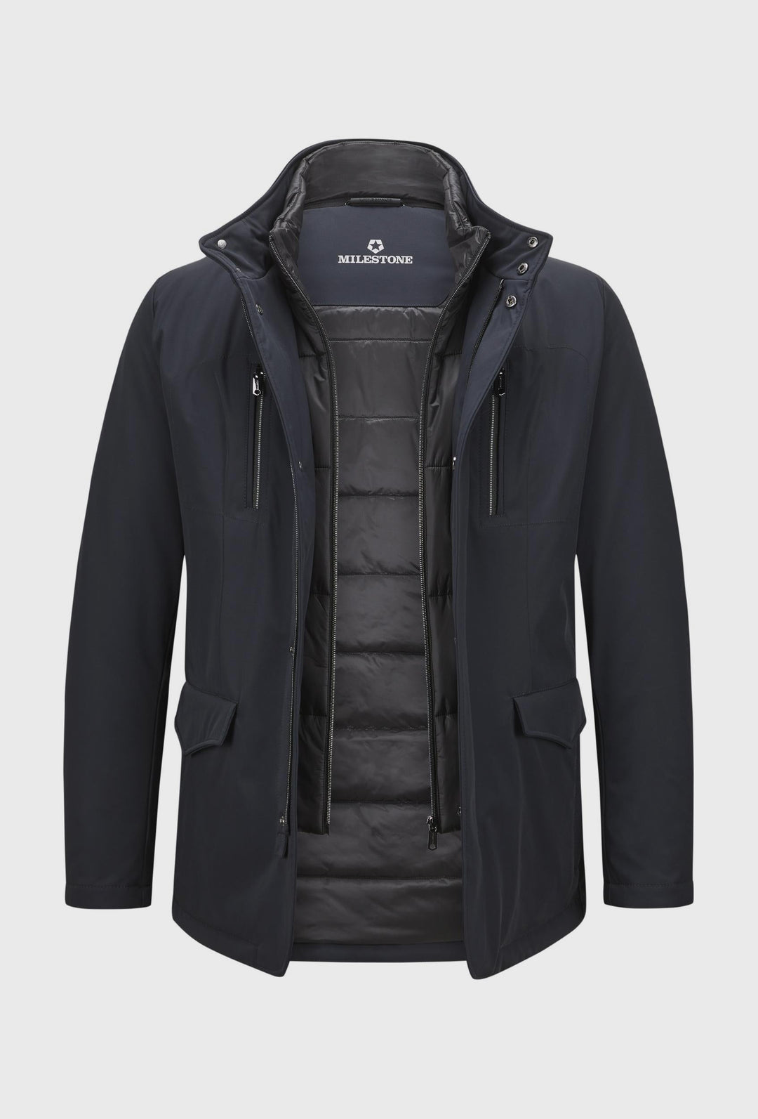 Navy-Jacke mit abnehmbarer Weste