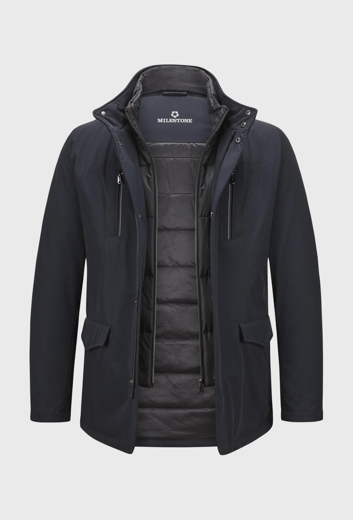 Navy-Jacke mit abnehmbarer Weste