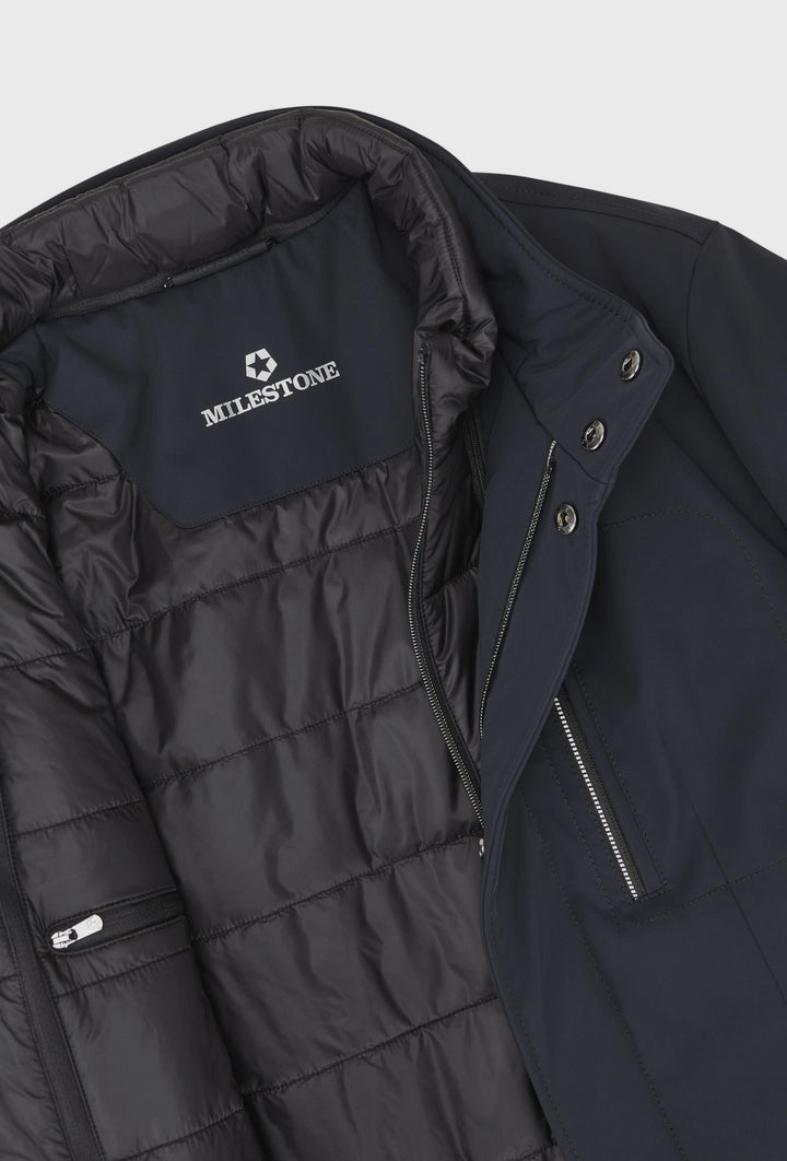 Navy-Jacke mit abnehmbarer Weste