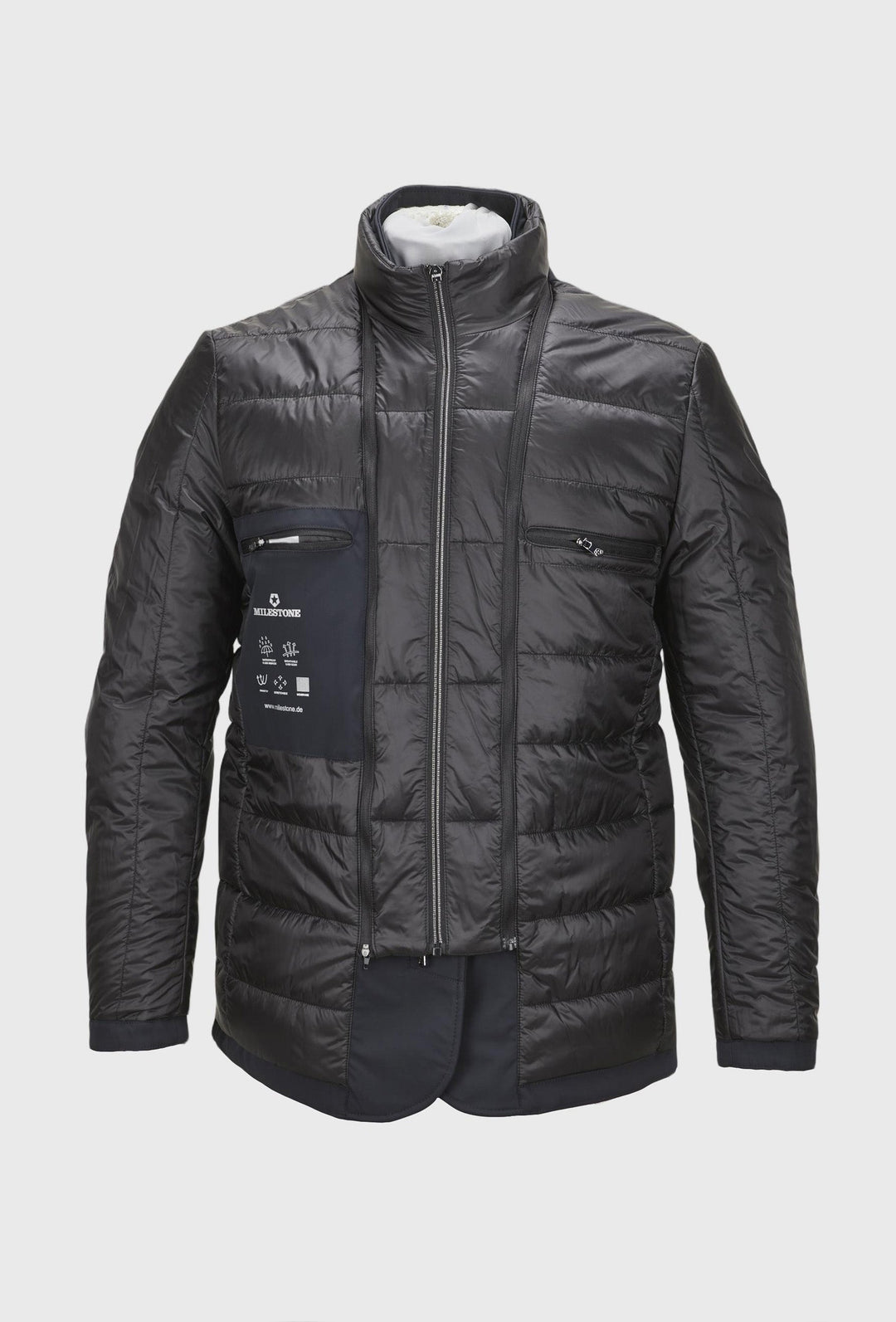 Navy-Jacke mit abnehmbarer Weste