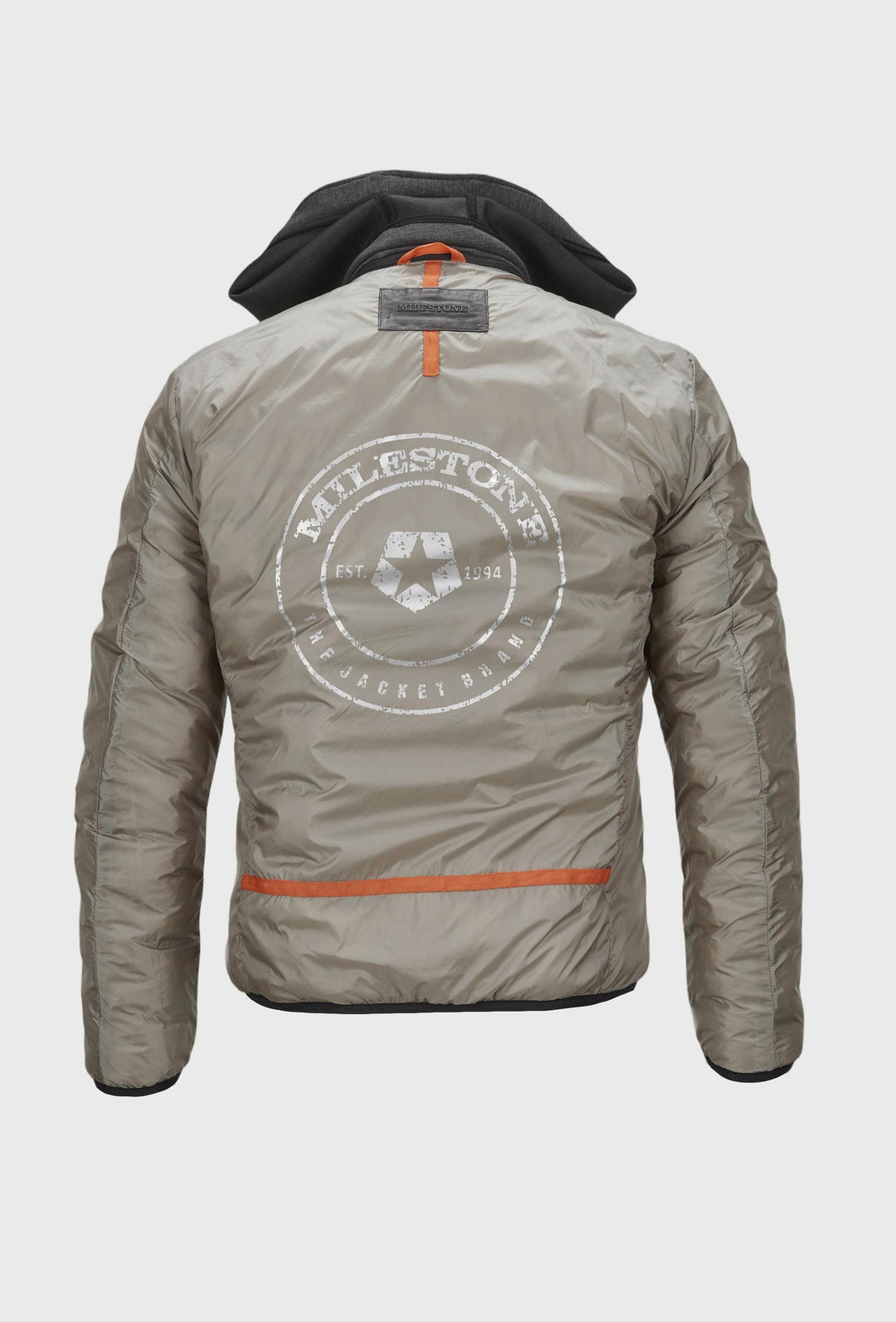 Men's Quilted Hooded Leather Jacket