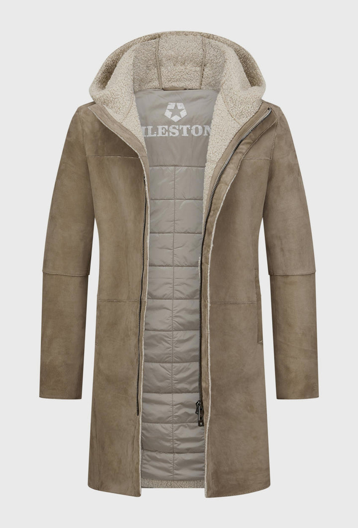 Long Reversible Hooded Coat