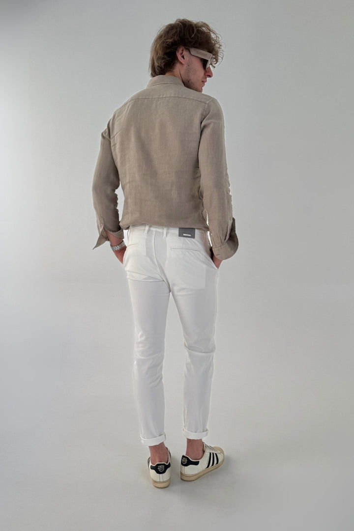 Fitted Trousers with Large Pockets in a Lyocell Blend