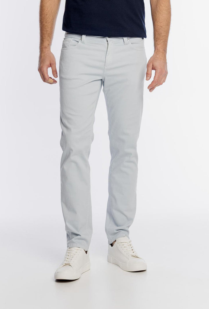 Alberto Light Blue Slim Fit Trousers