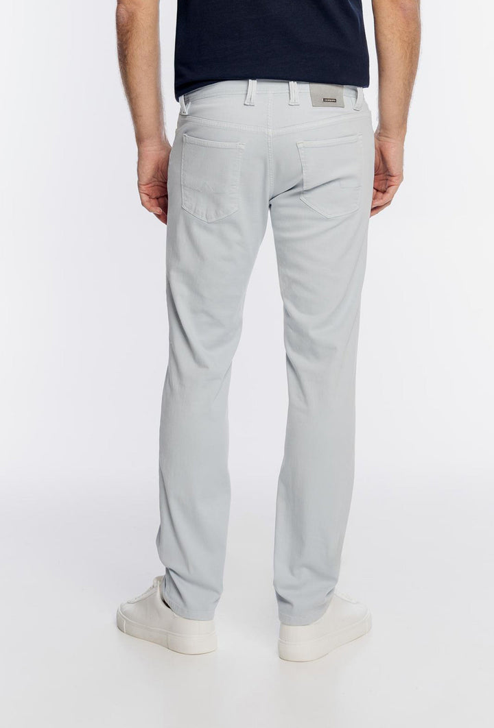 Alberto Light Blue Slim Fit Trousers