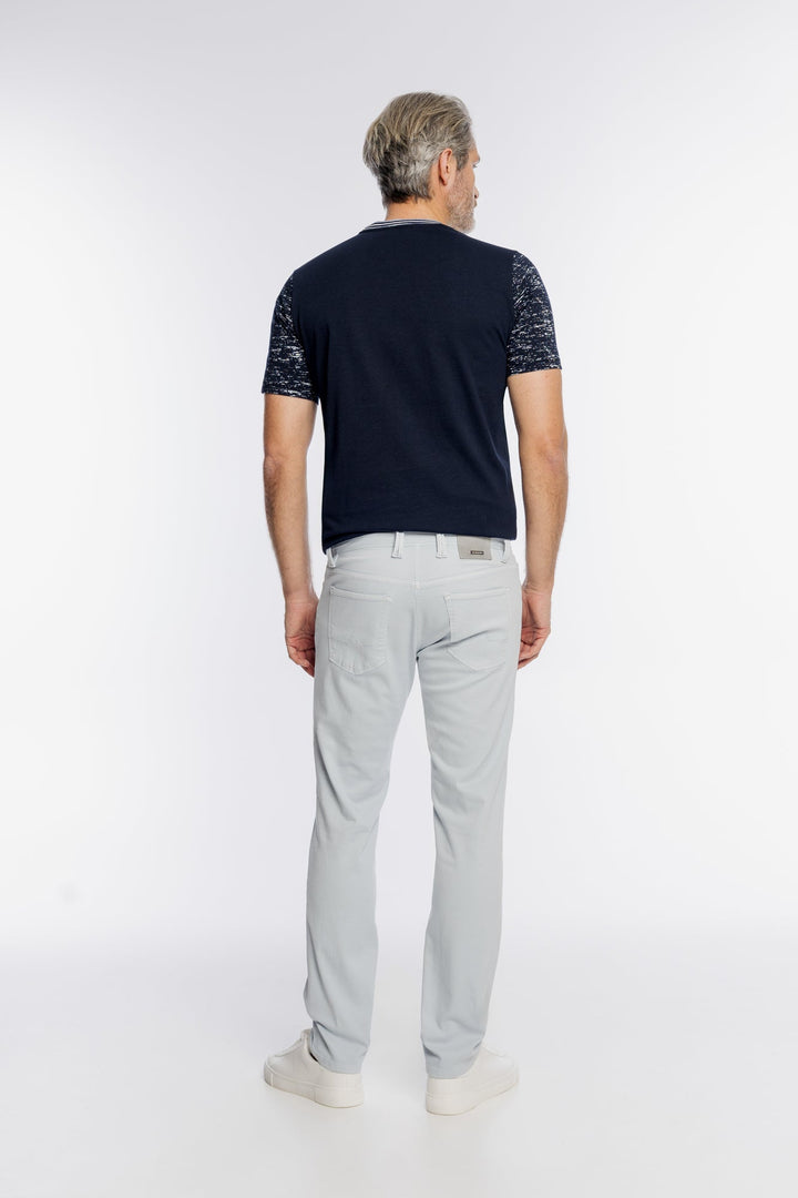 Alberto Light Blue Slim Fit Trousers