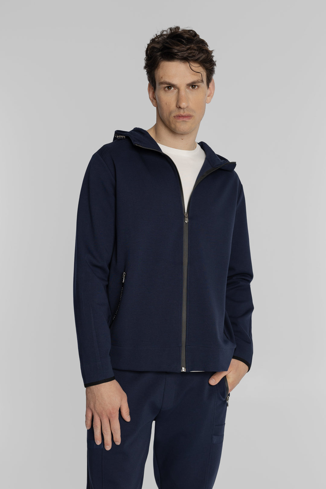 Campione Dunkelblaues Herren-Set mit Zip-Hoodie und Hose