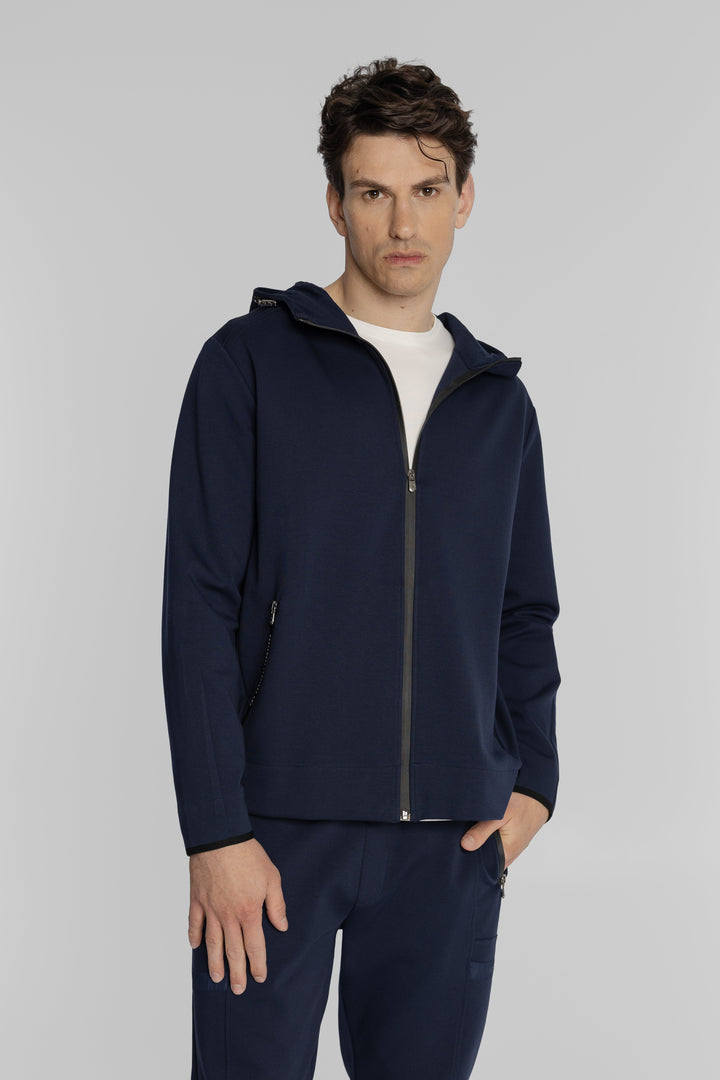 Campione Dunkelblaues Herren-Set mit Zip-Hoodie und Hose