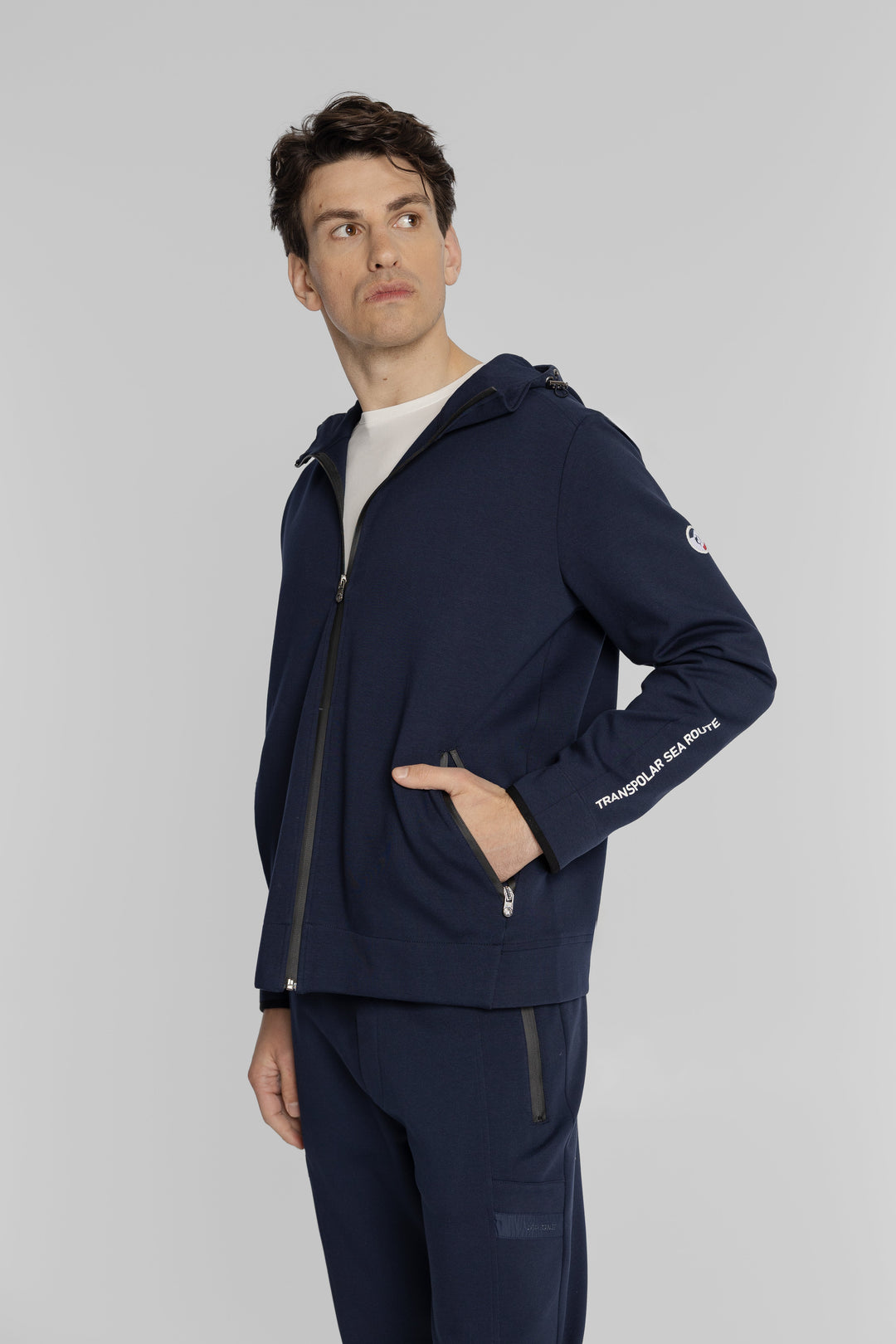 Campione Dunkelblaues Herren-Set mit Zip-Hoodie und Hose