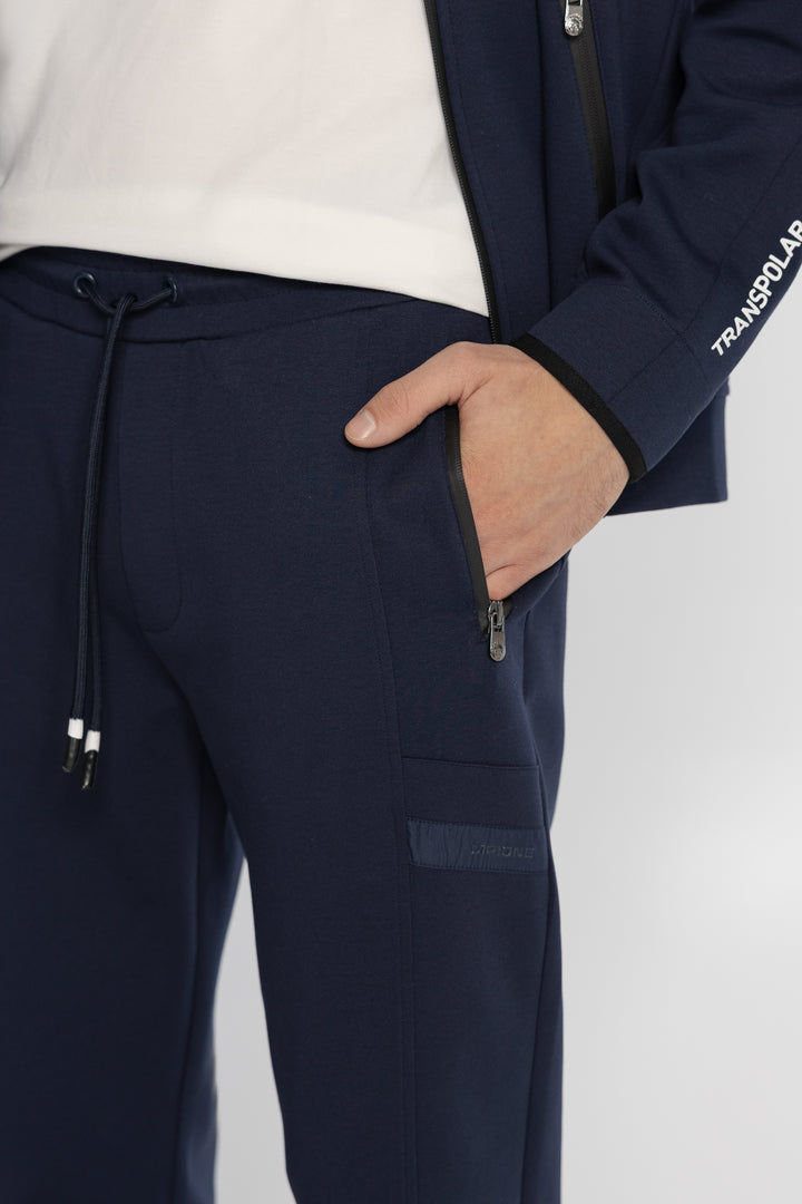 Campione Dunkelblaues Herren-Set mit Zip-Hoodie und Hose