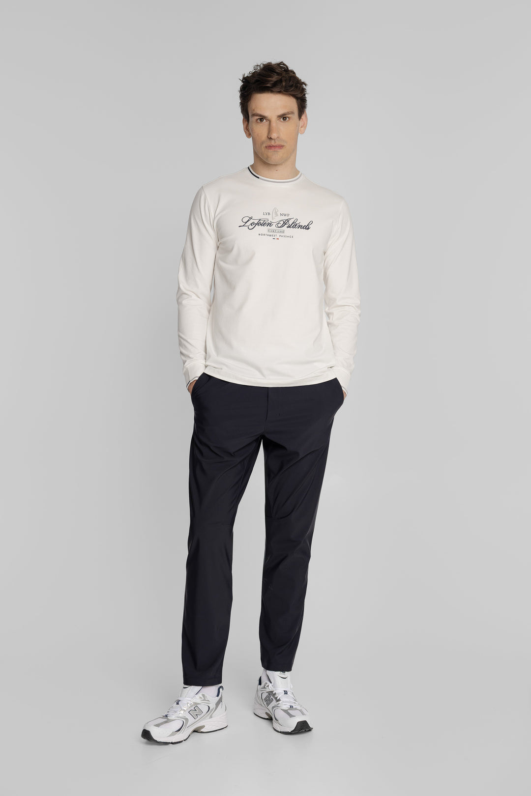 Męski longsleeve z nadrukiem Regular Fit