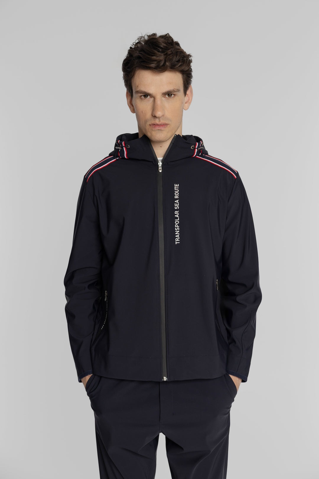 Campione Dunkelblaues Herren-Set mit Kapuzenjacke und Hose