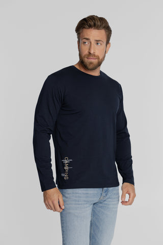 Męski longsleeve z nadrukiem Regular Fit