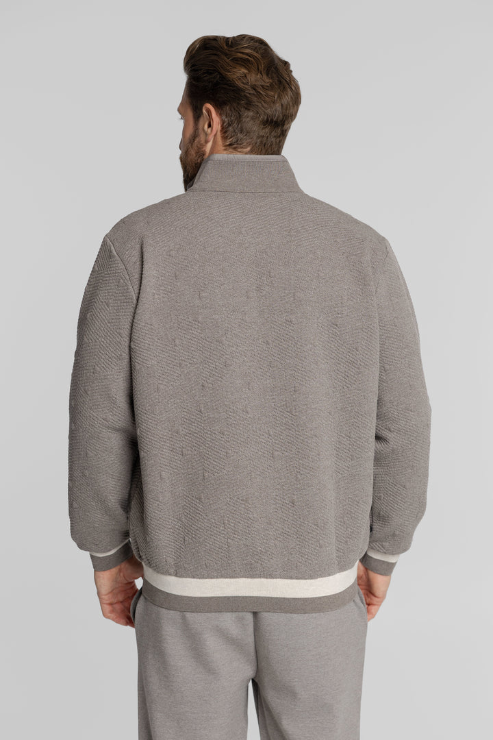 Męska bluza rozpinana ze stójką Regular Fit