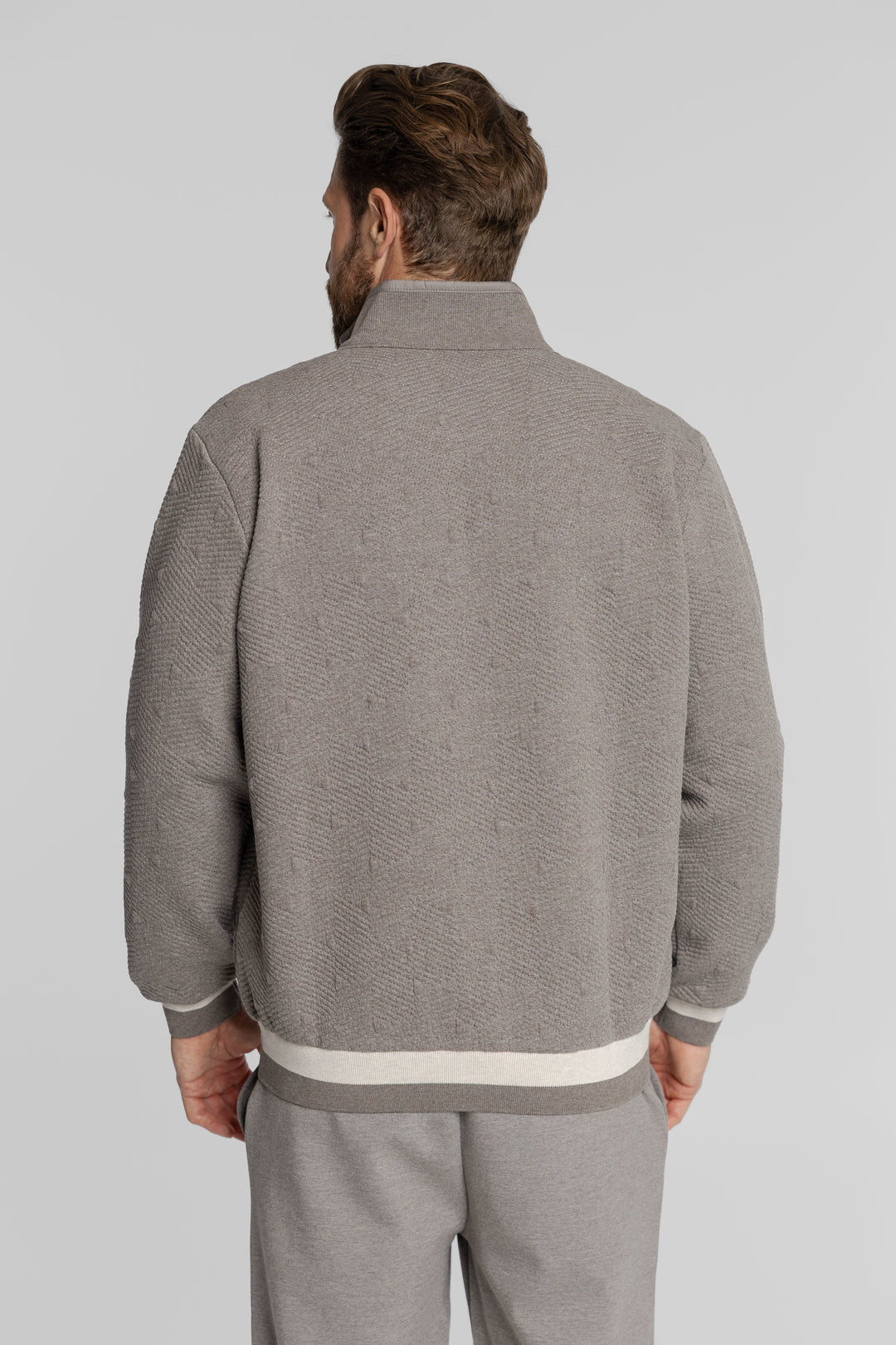 Campione Herren-Set in Taupe mit Sweatjacke und Hose