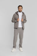 Campione Herren-Set in Taupe mit Kapuzenjacke und Hose