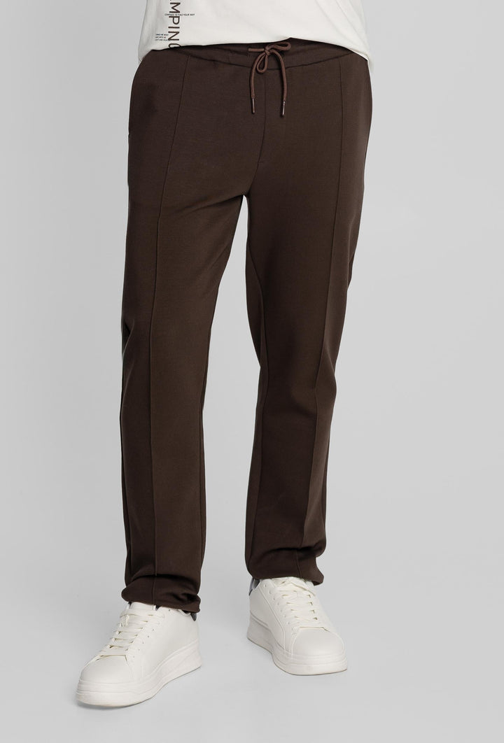 Campione Braunes Herren-Set mit strukturierter Sweatjacke und Hose