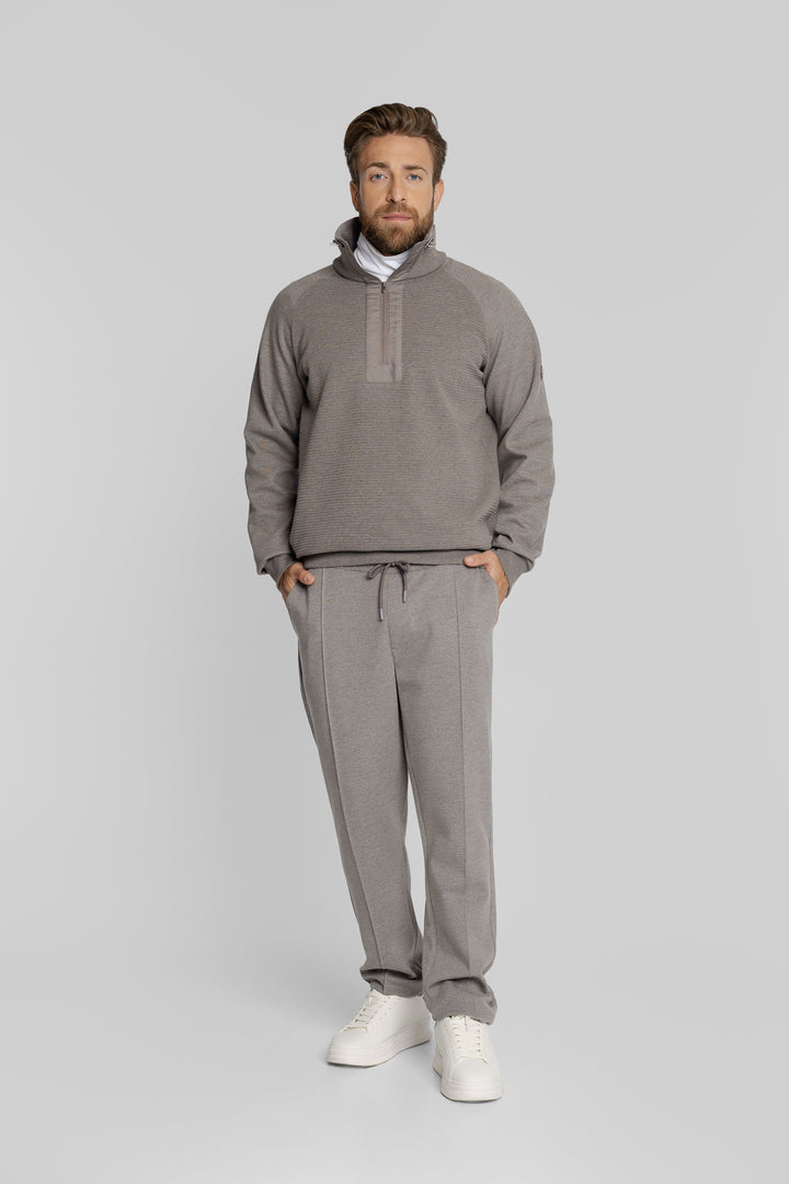Campione Herren-Set in Taupe mit Half-Zip-Sweatshirt und Hose