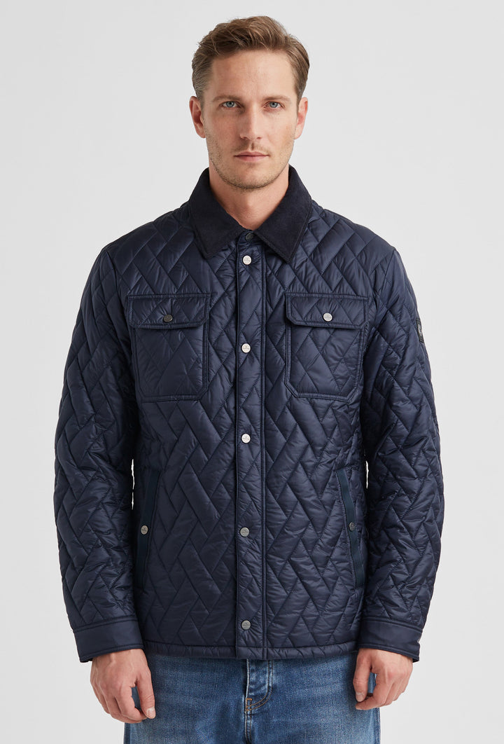 Navy Quilted Jacket